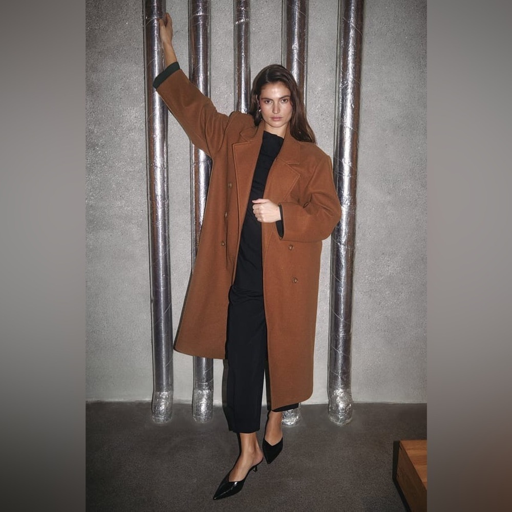 NA-KD Camel Oversized Coat Size 36 (US 6) NWT